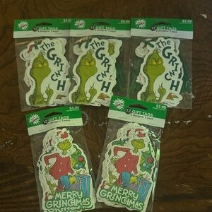 The Grinch Gift Tags - Green and Red